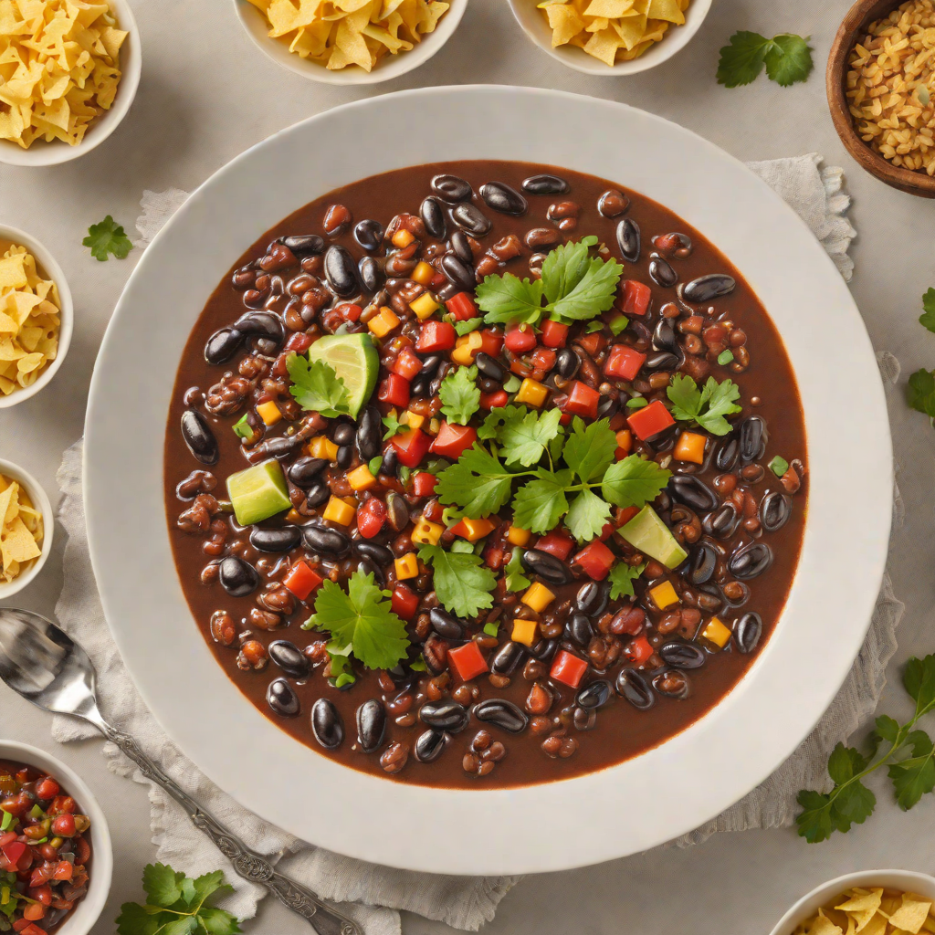 Spiced Rum-Infused Black Bean Chili