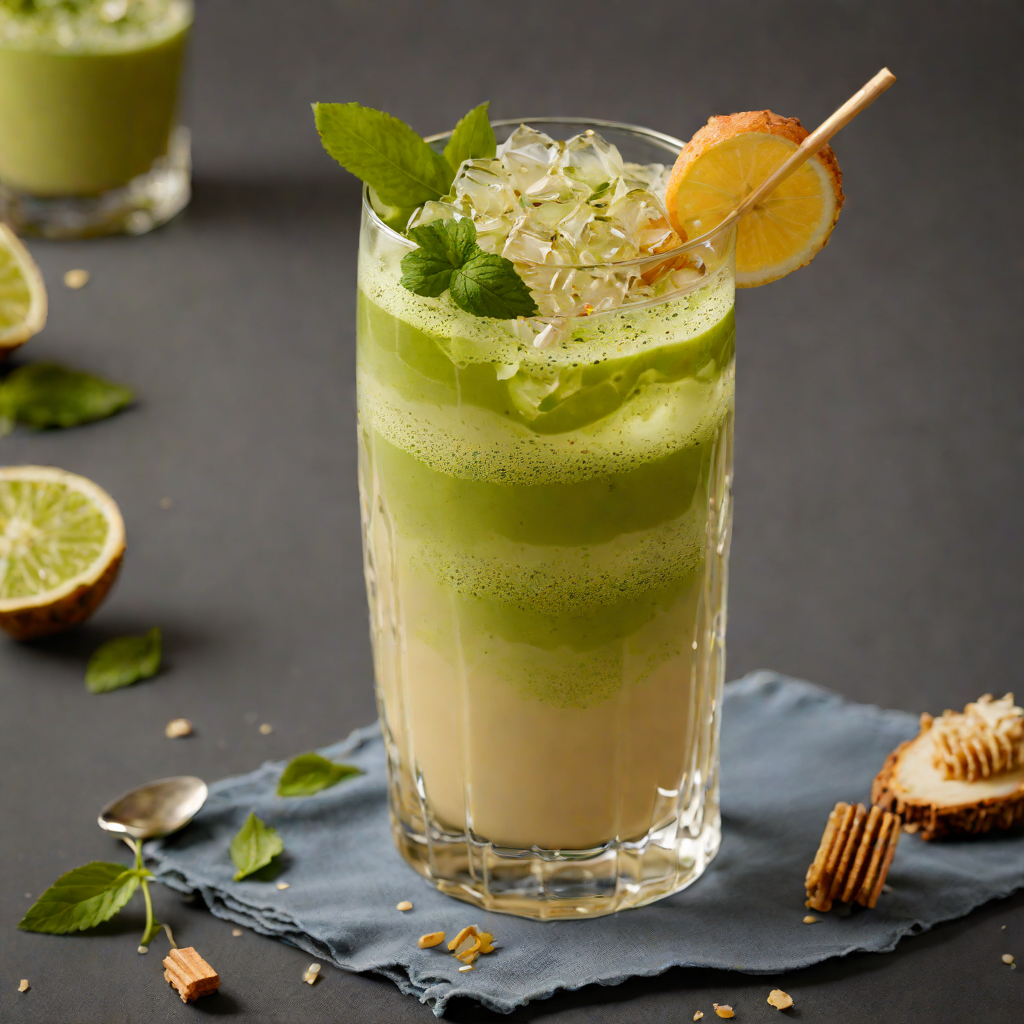 Honey-Ginger Matcha Iced Latte