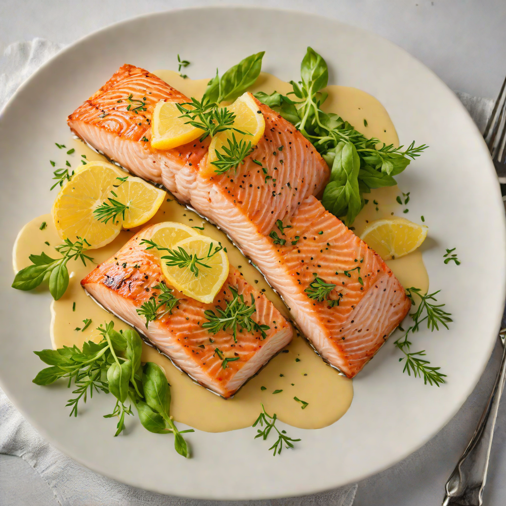 Pan-Seared Salmon with Citrus-Herb Beurre Blanc