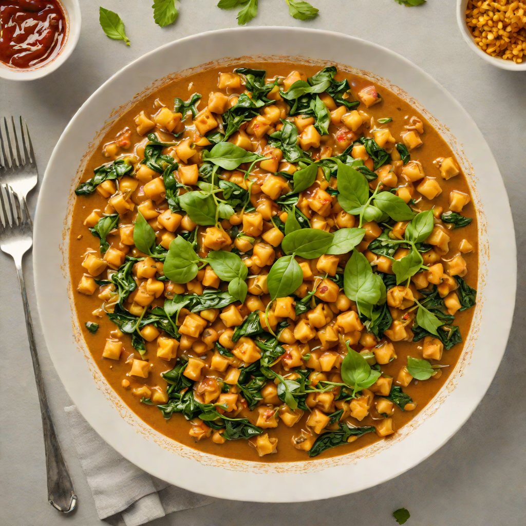 Hidden-Spiced Chickpea and Spinach Curry