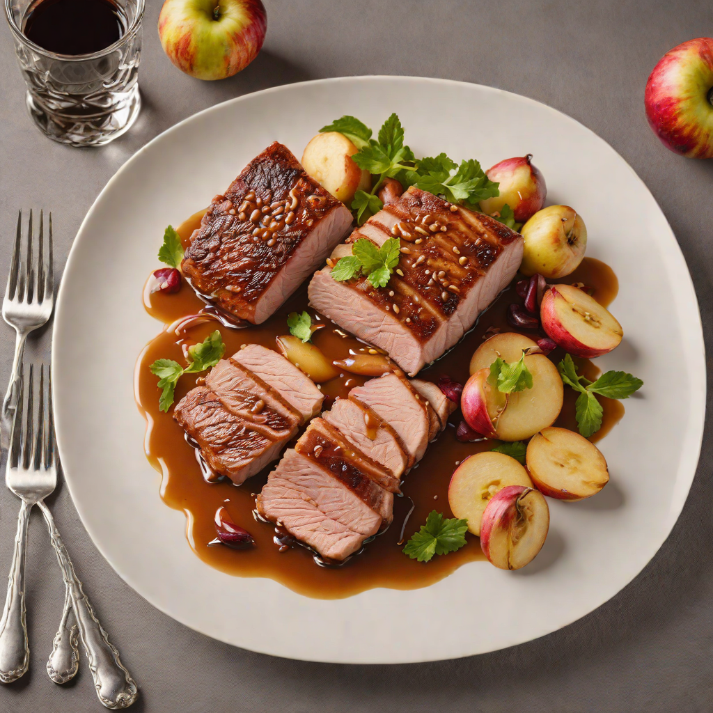 Pan-Seared Duck Breast with Maple-Glazed Quebec Apples