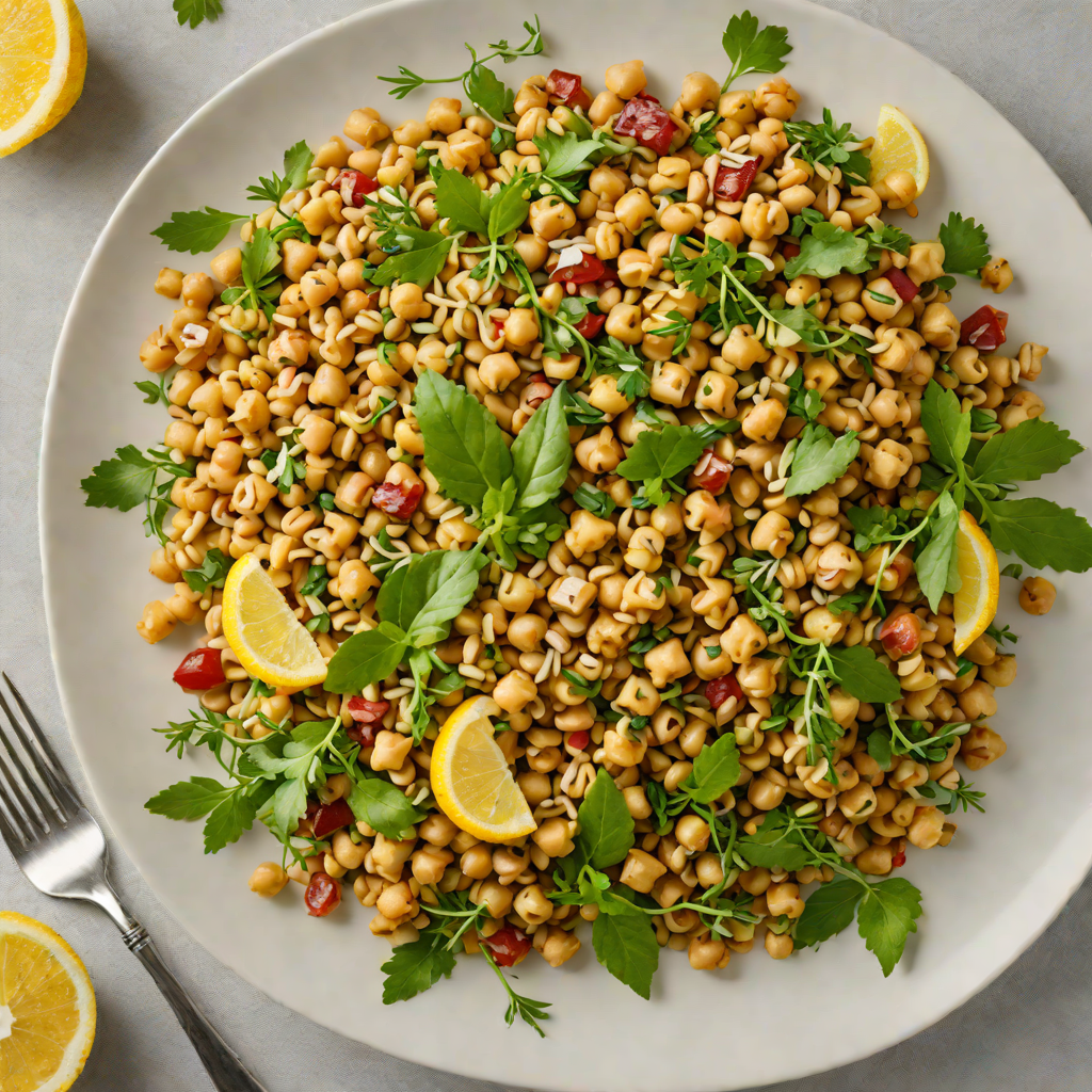 Herbed Lentil and Chickpea Salad with Lemon Vinaigrette