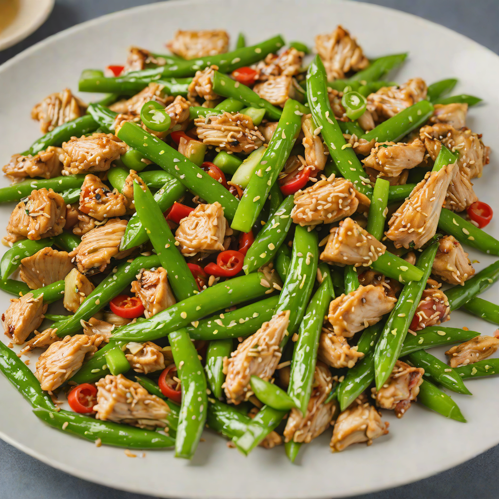 Quick Chicken Stir-Fry with Ginger and Snow Peas