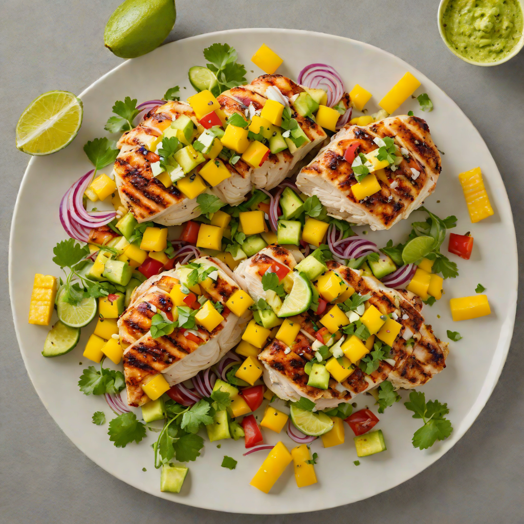 Grilled Citrus-Herb Chicken with Mango Avocado Salsa