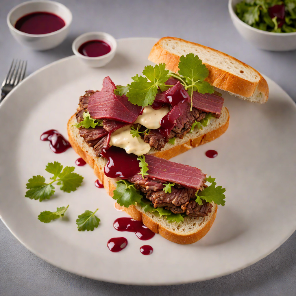 Grilled Wagyu Beef Sandwich with Beetroot Relish and Aioli