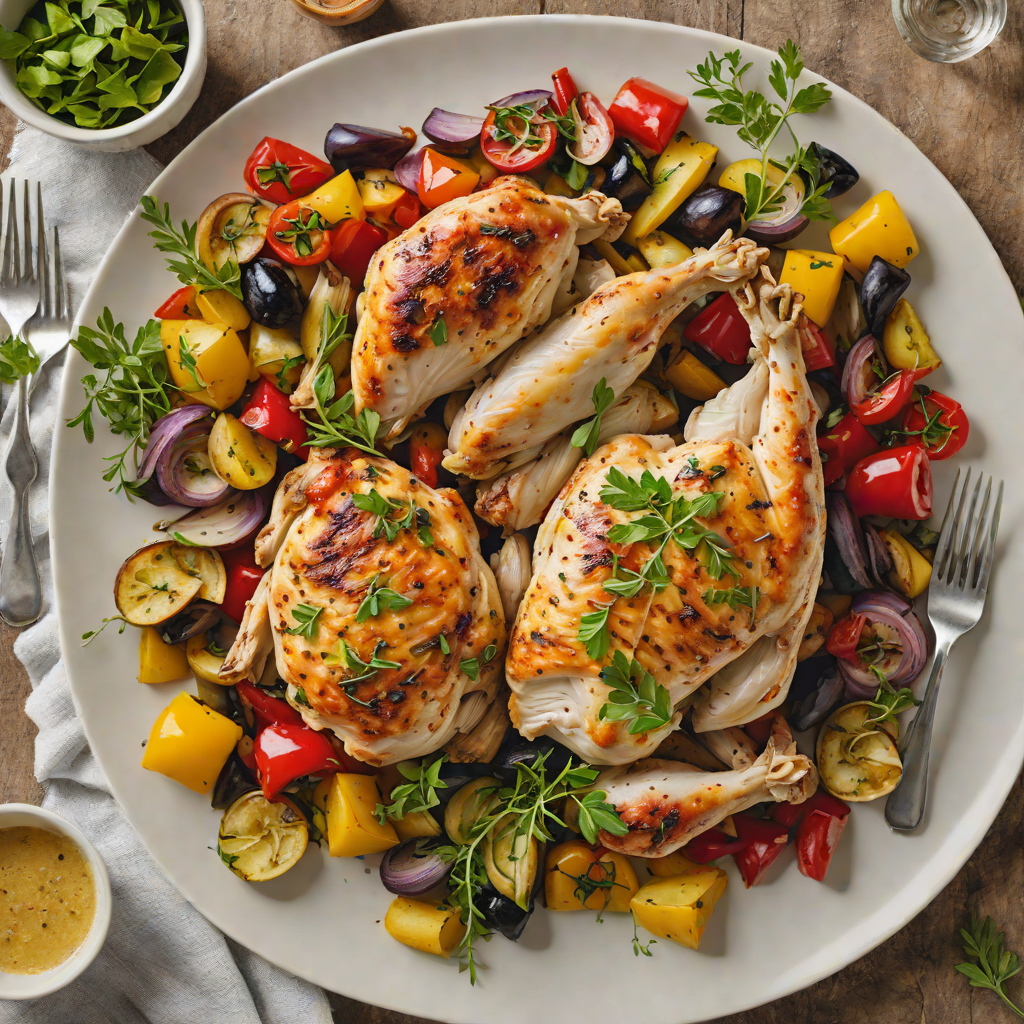Sheet Pan Herb-Roasted Chicken with Mediterranean Vegetables