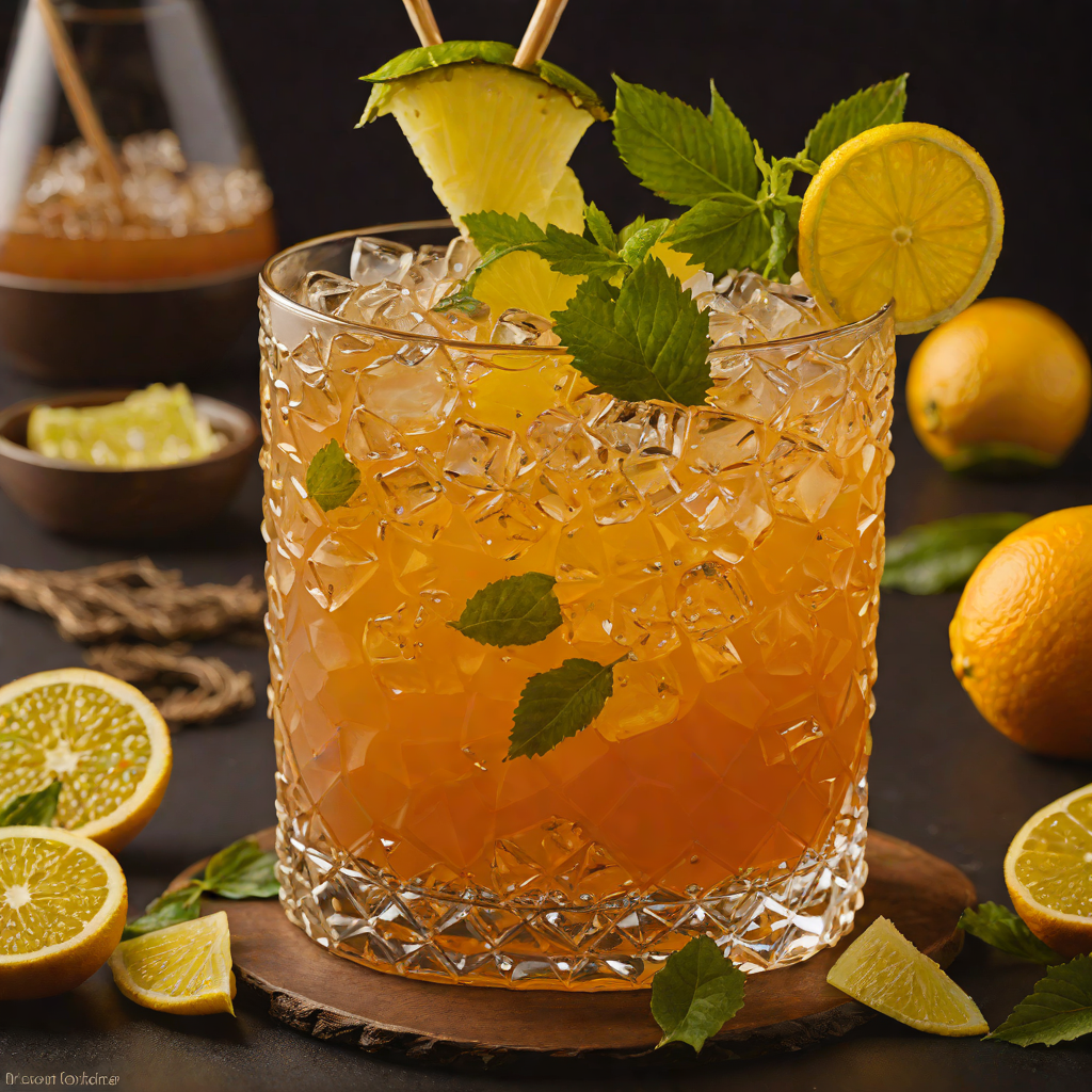 Tiki-Style Mai Tai Cocktail with Fresh Citrus
