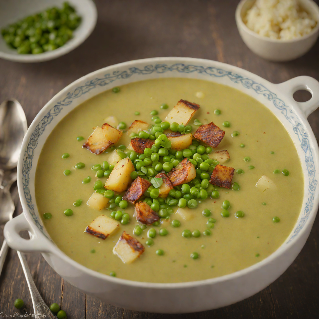Spiced Quebec-Style Potato and Pea Soup