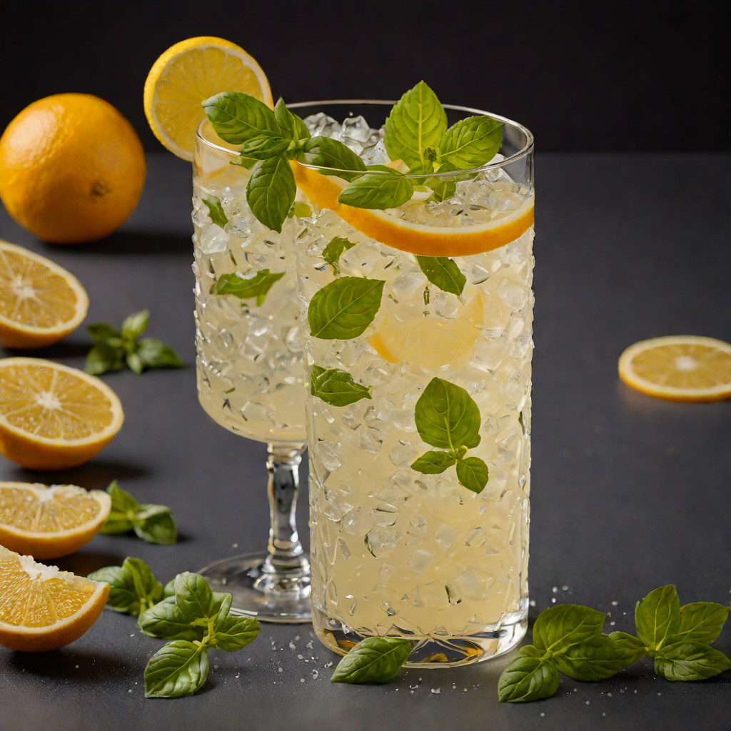 Citrus-Muddled Gin Fizz with Basil