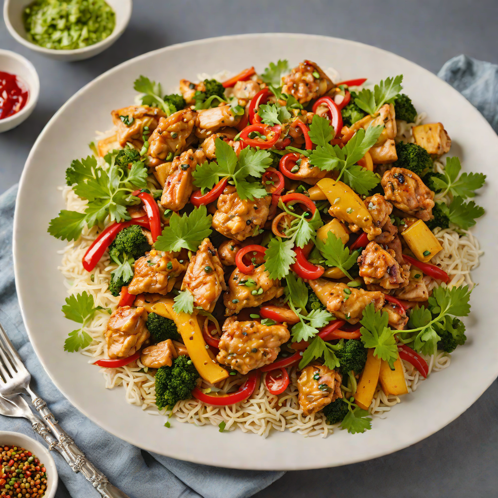 Spiced Turmeric Chicken Stir Fry with Vietnamese Herbs