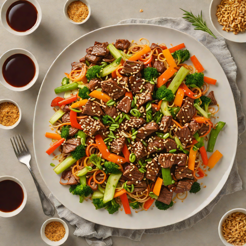 Stir-Fried Korean Beef and Vegetables with Gochujang Glaze