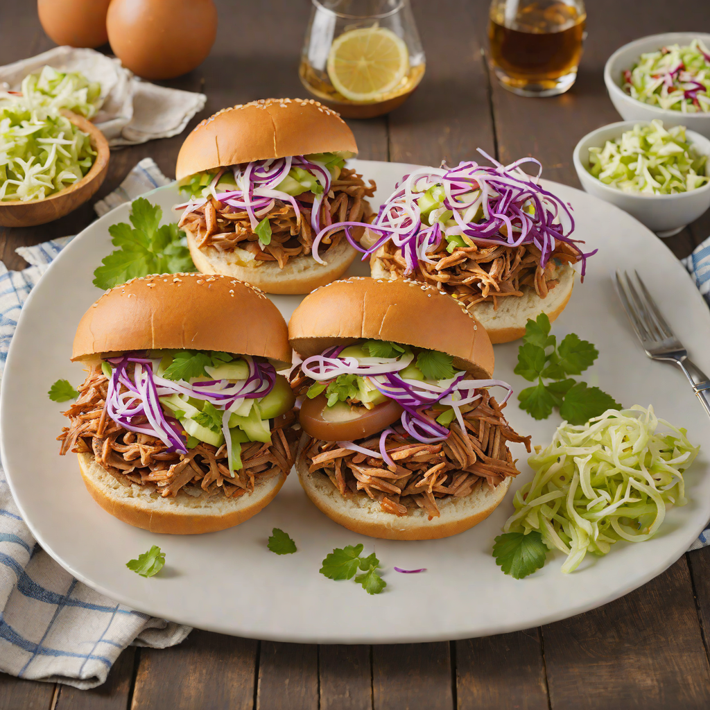 Southern-Style Pulled Pork Sandwiches with Tangy Slaw