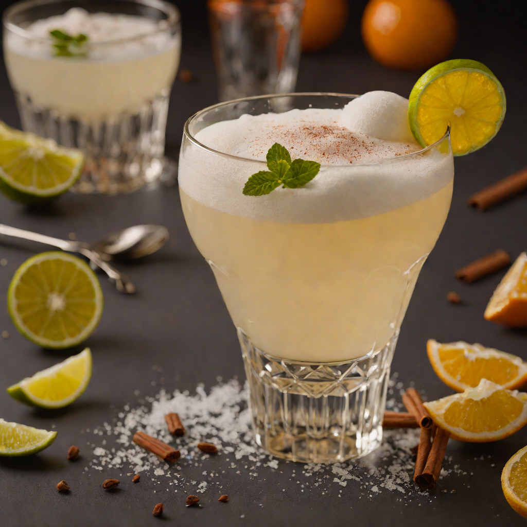 Citrus-Spiced Tequila Sour with Cinnamon Foam