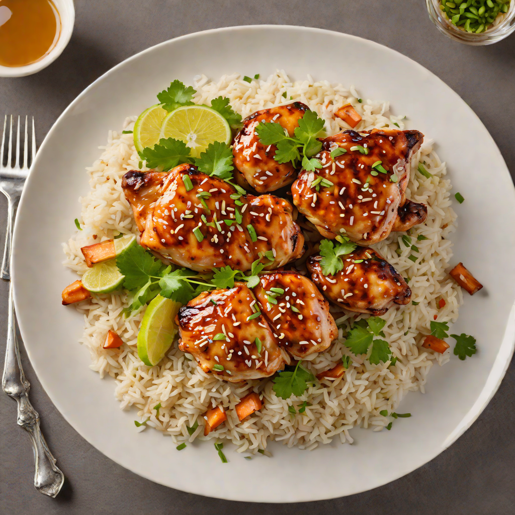 Honey-Ginger Glazed Chicken with Coconut Rice