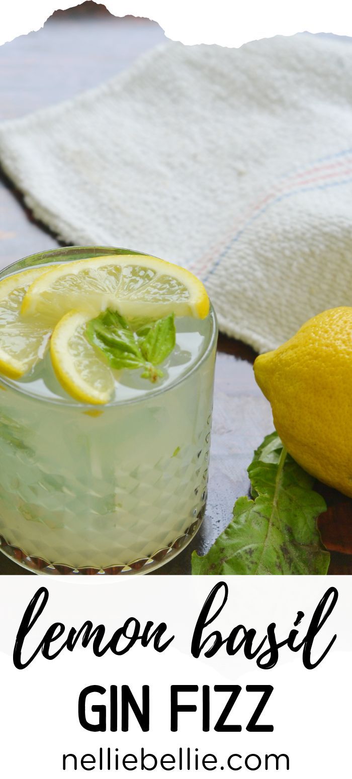 Honey-Basil Gin Fizz with Fresh Lemon