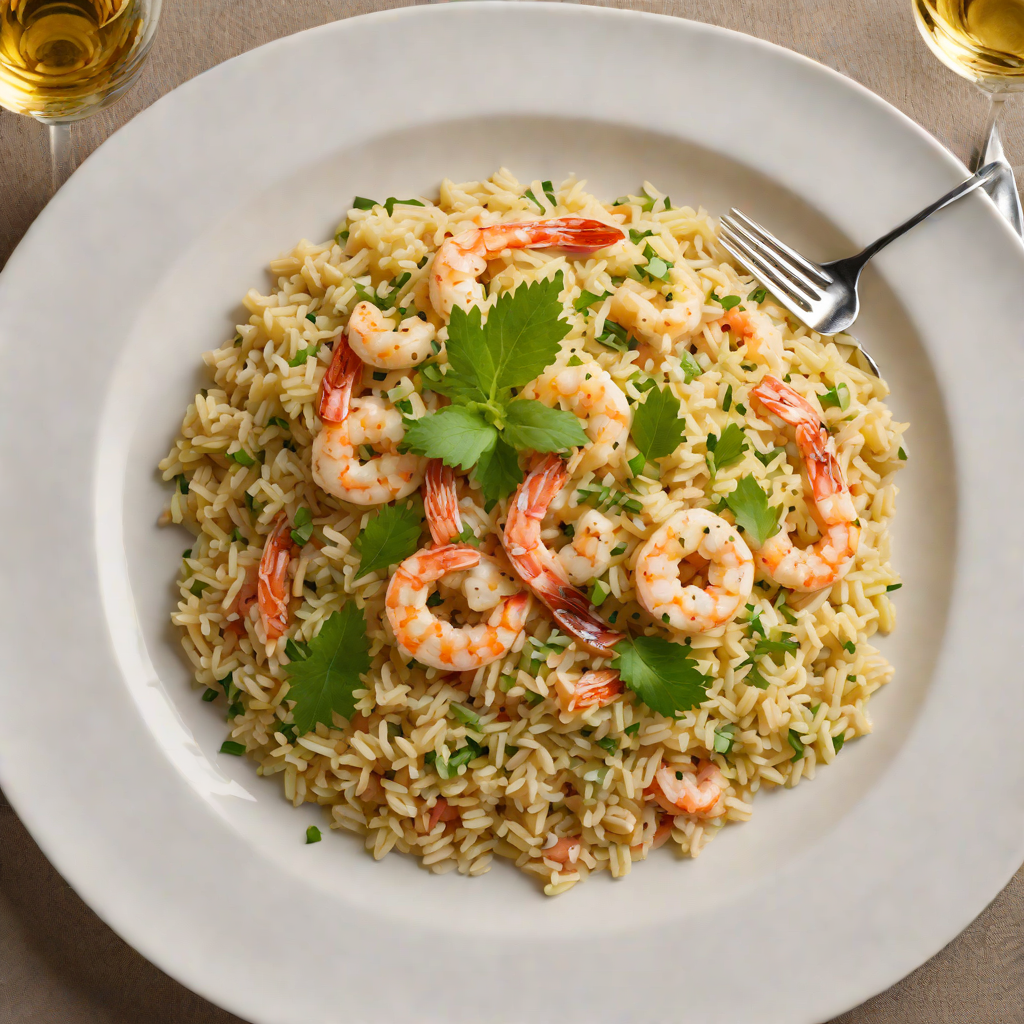 Italian-Style Shrimp Risotto with White Wine and Parmesan