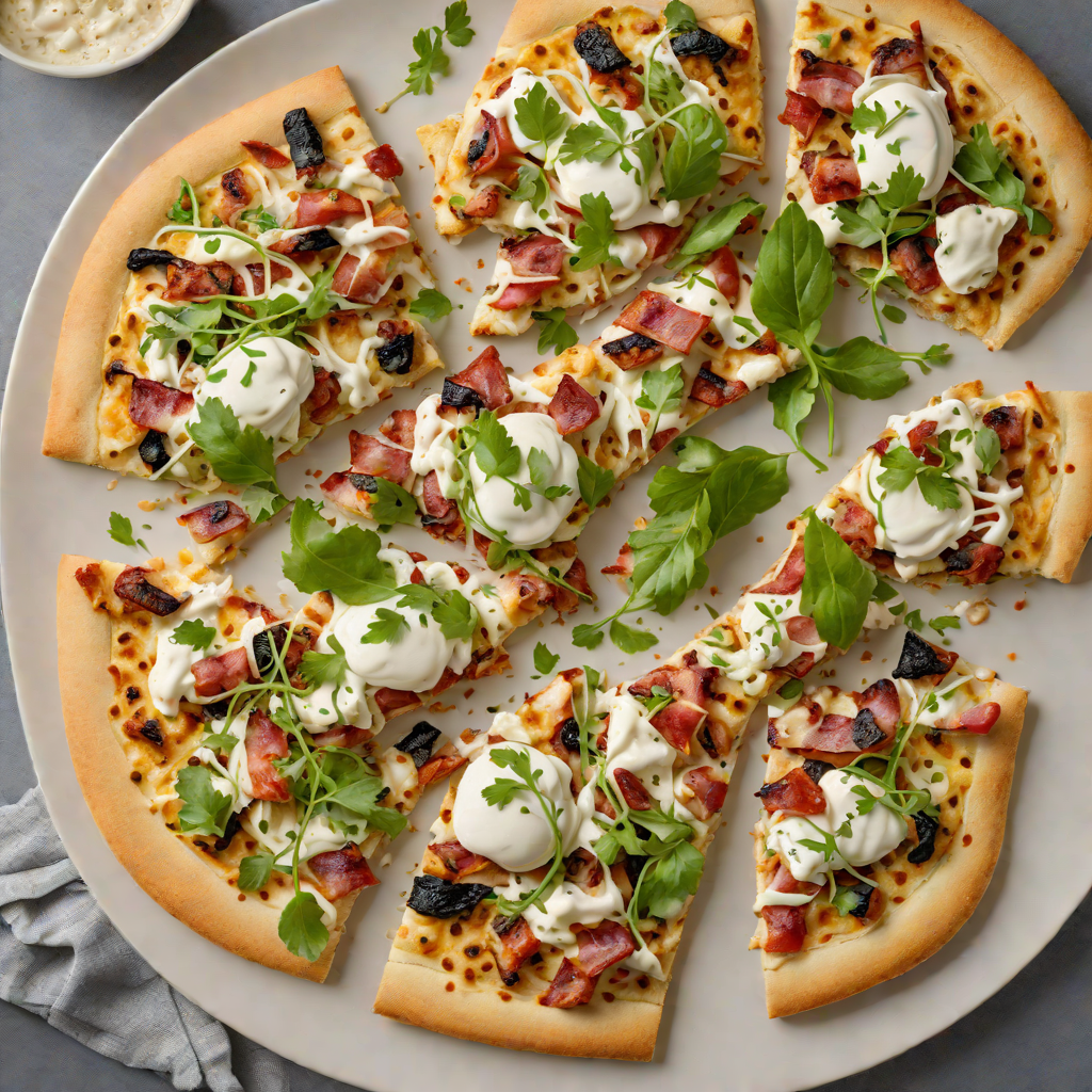 Charred Chicken Bacon Ranch Flatbread