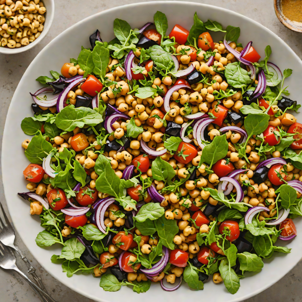 Charred Mediterranean Vegetable and Chickpea Salad