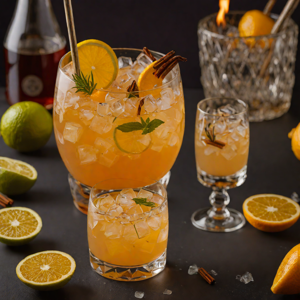 Smoky Citrus Rum Punch with Tiki Torch Bitters