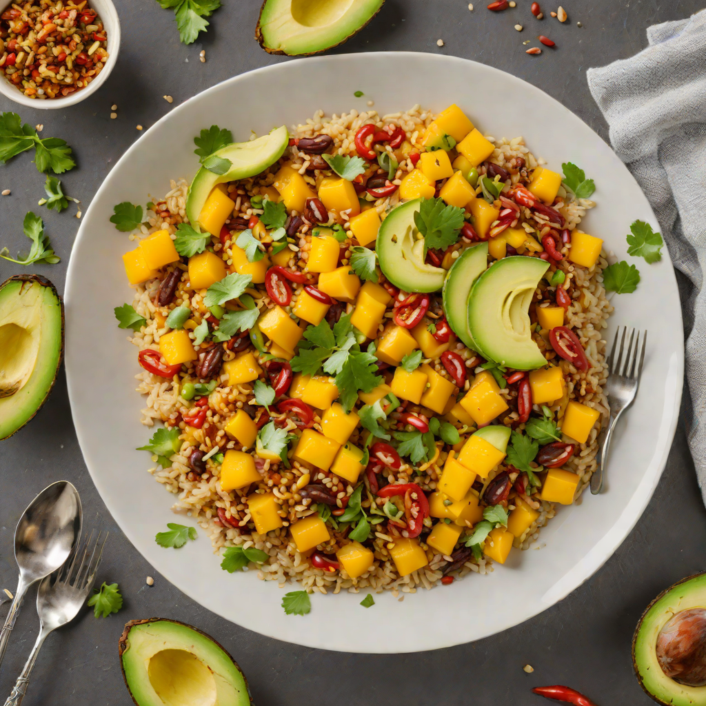 Wickedly Spicy Mango Chili with Quinoa and Avocado