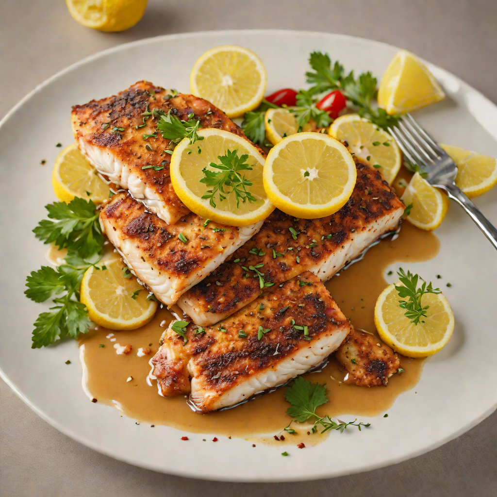 Pan-Seared Catfish with Spicy Cajun Rub and Lemon Butter