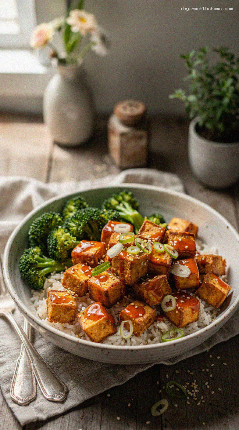 Crisp Pan-Fried Tofu with Spicy Soy-Ginger Glaze