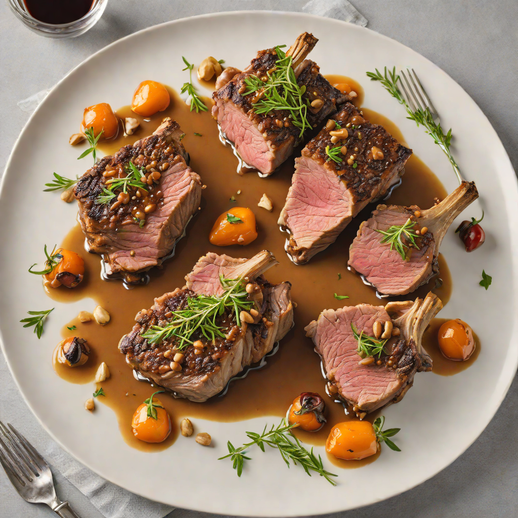 Slow-Roasted Mediterranean Lamb with Herb Garlic Jus