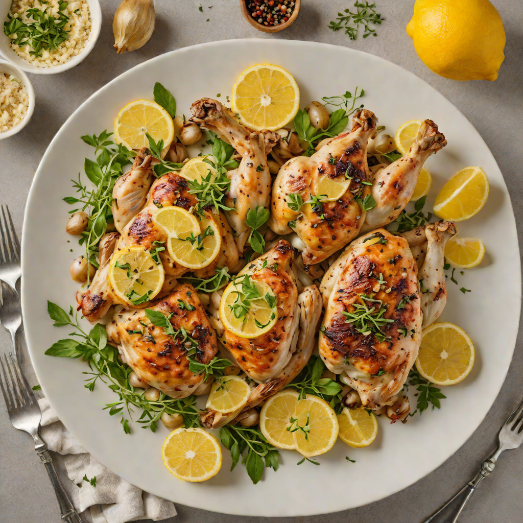 Oven-Roasted Greek Lemon Chicken with Garlic and Oregano