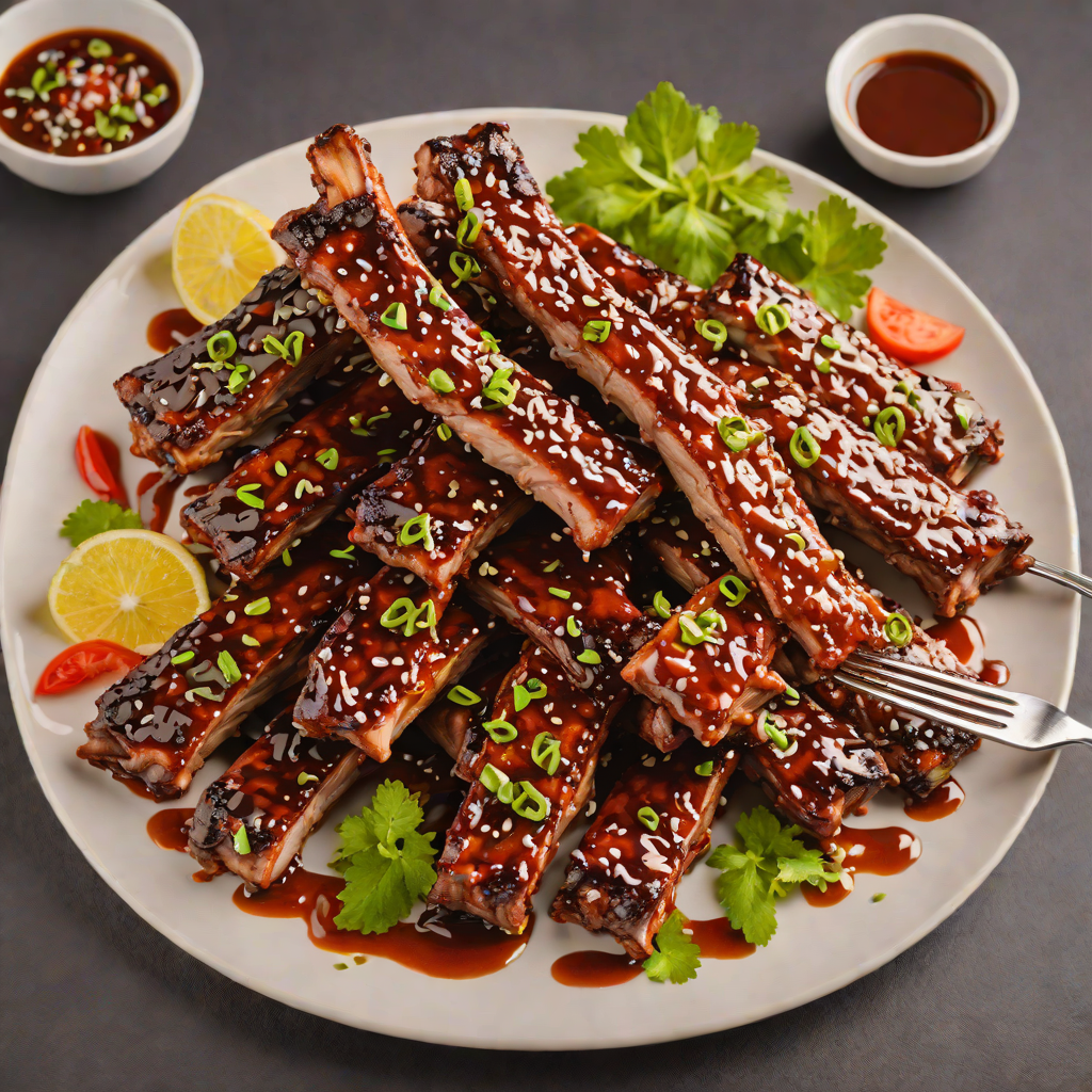 Char-Grilled Pork Ribs with Sweet and Spicy BBQ Glaze