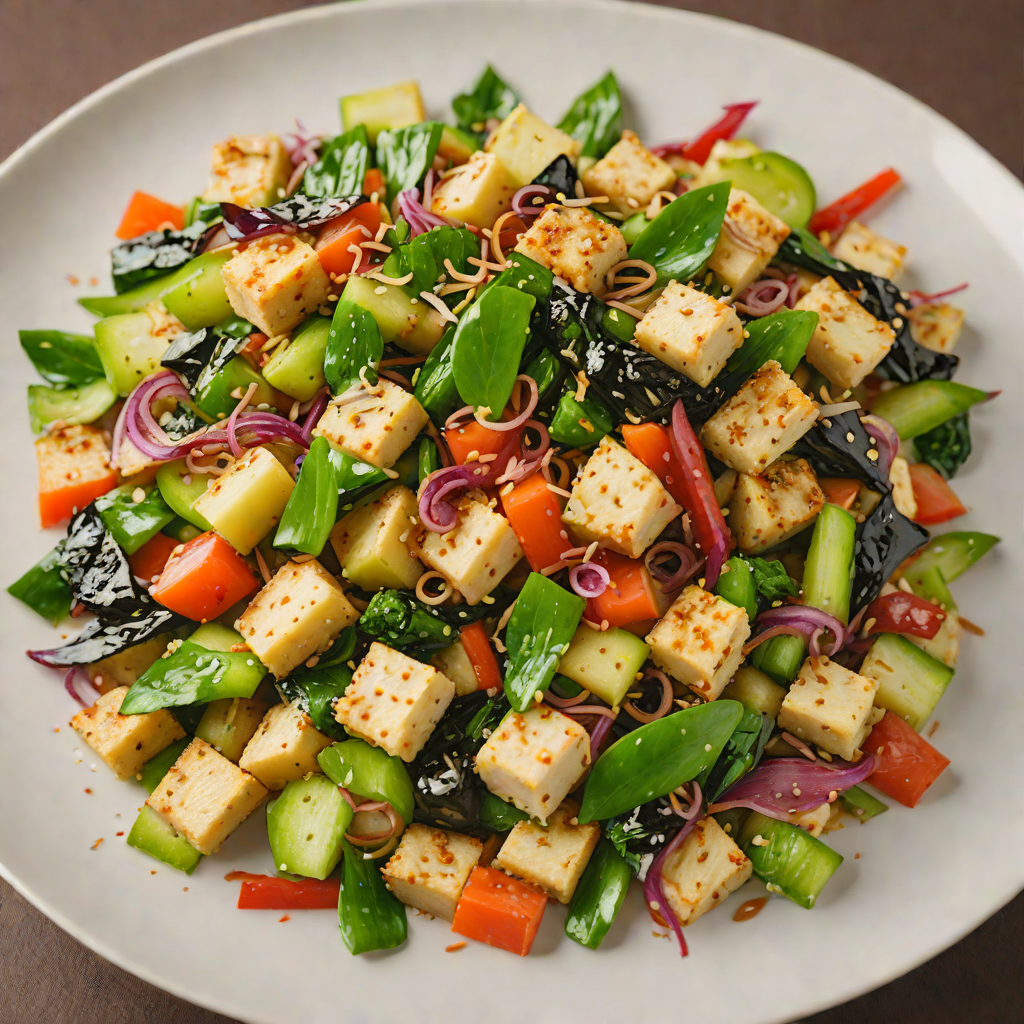 Stir-Fried Okinawan Vegetables with Tofu and Bonito Flakes