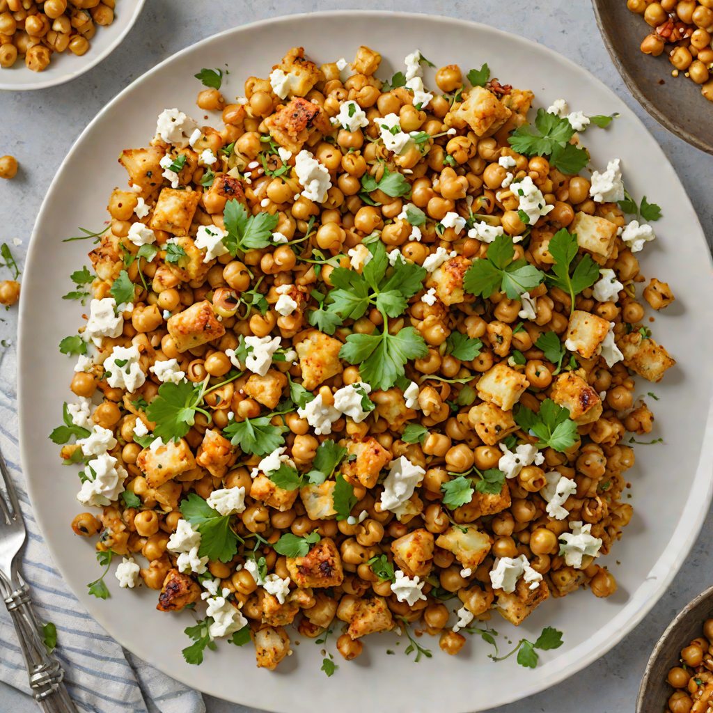 Sheet Pan Harissa-Spiced Cauliflower with Chickpeas and Feta