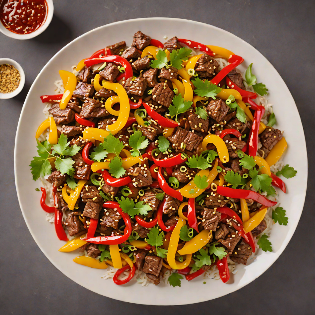 Sichuan-Style Spicy Beef Stir-Fry with Bell Peppers
