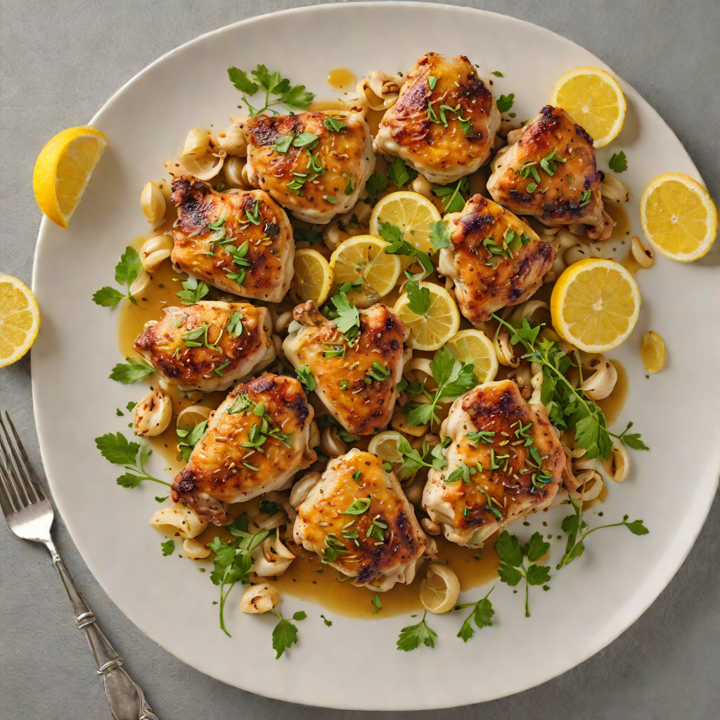 Sautéed Chicken Thighs with Roasted Garlic and Lemon Zest