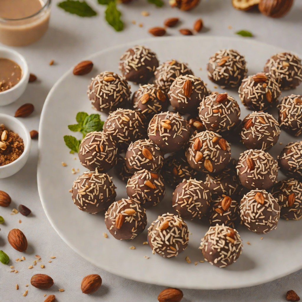 No-Bake Chocolate Hazelnut Energy Bites with Coconut and Chia