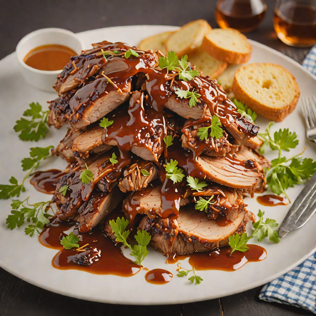 Slow-Smoked Pulled Pork with Honey BBQ Glaze