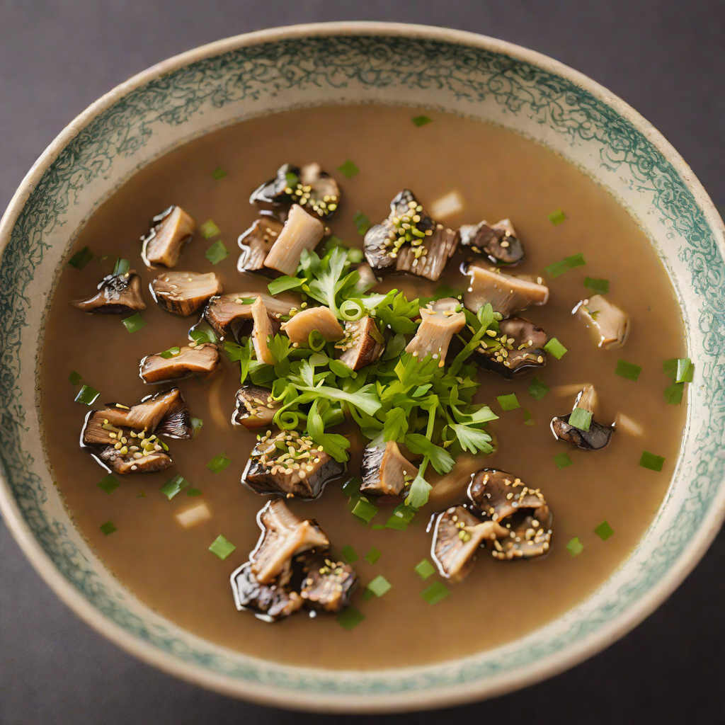 Miso and Mushroom Broth with Scallions and Sesame