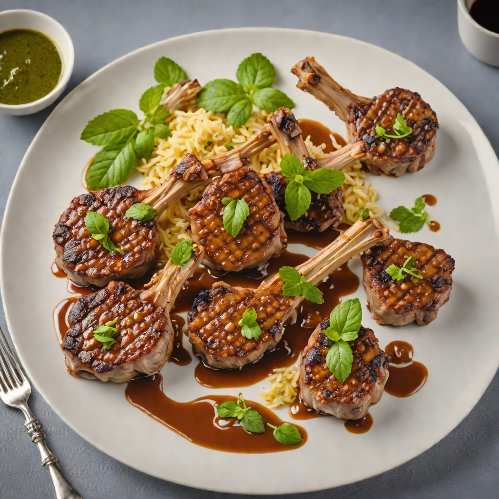 Pan-Seared Lamb Chops with Hatta Date and Mint Chutney