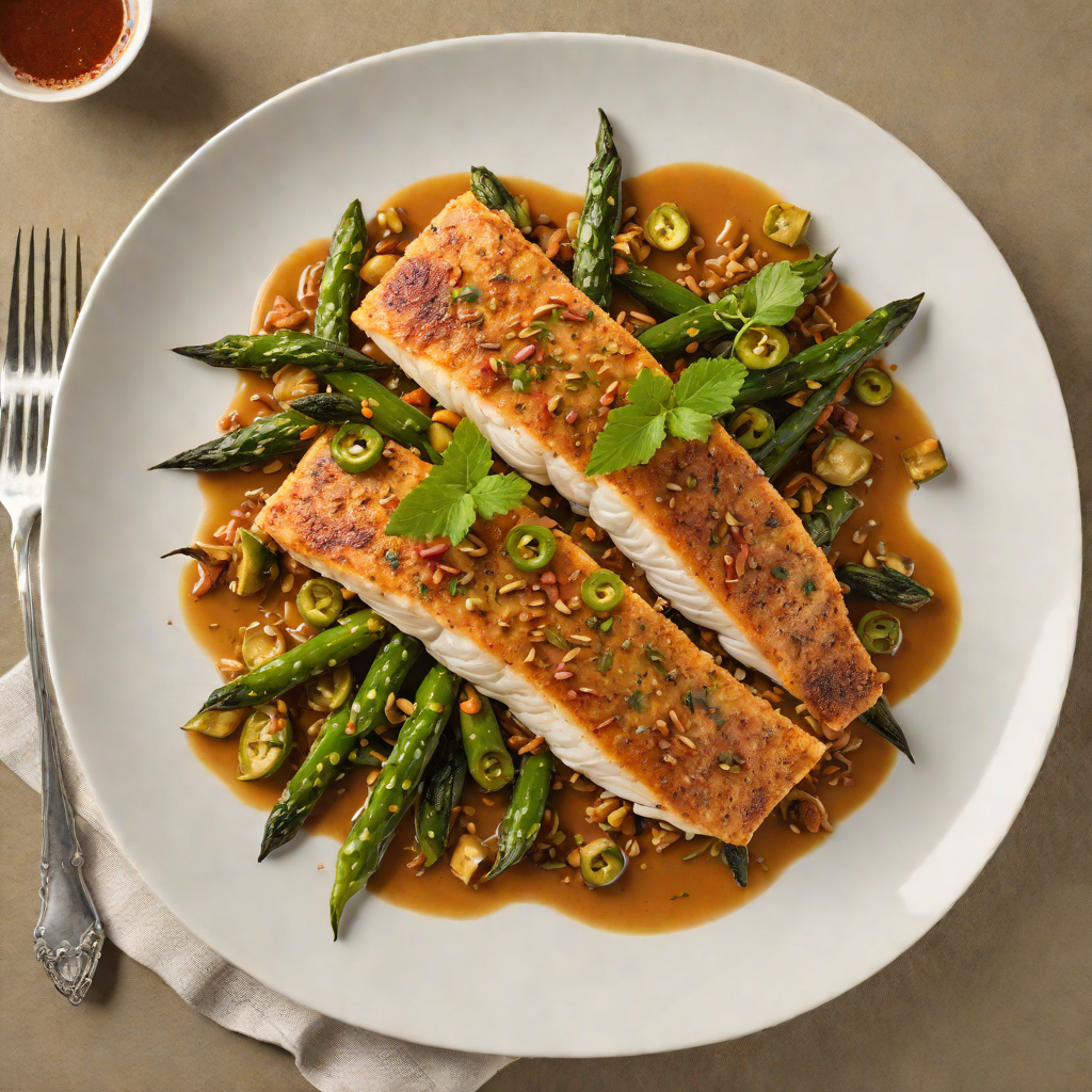 Pan-Seared Catfish with Cajun Spice and Braised Okra
