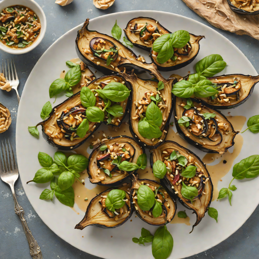 Oven-Roasted Eggplant with Garlic and Basil