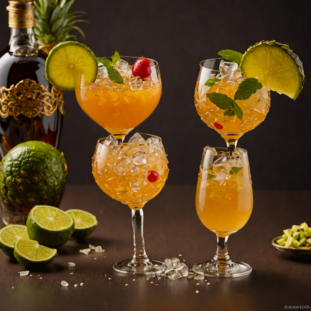 Tropical Pineapple-Coconut Rum Cocktail