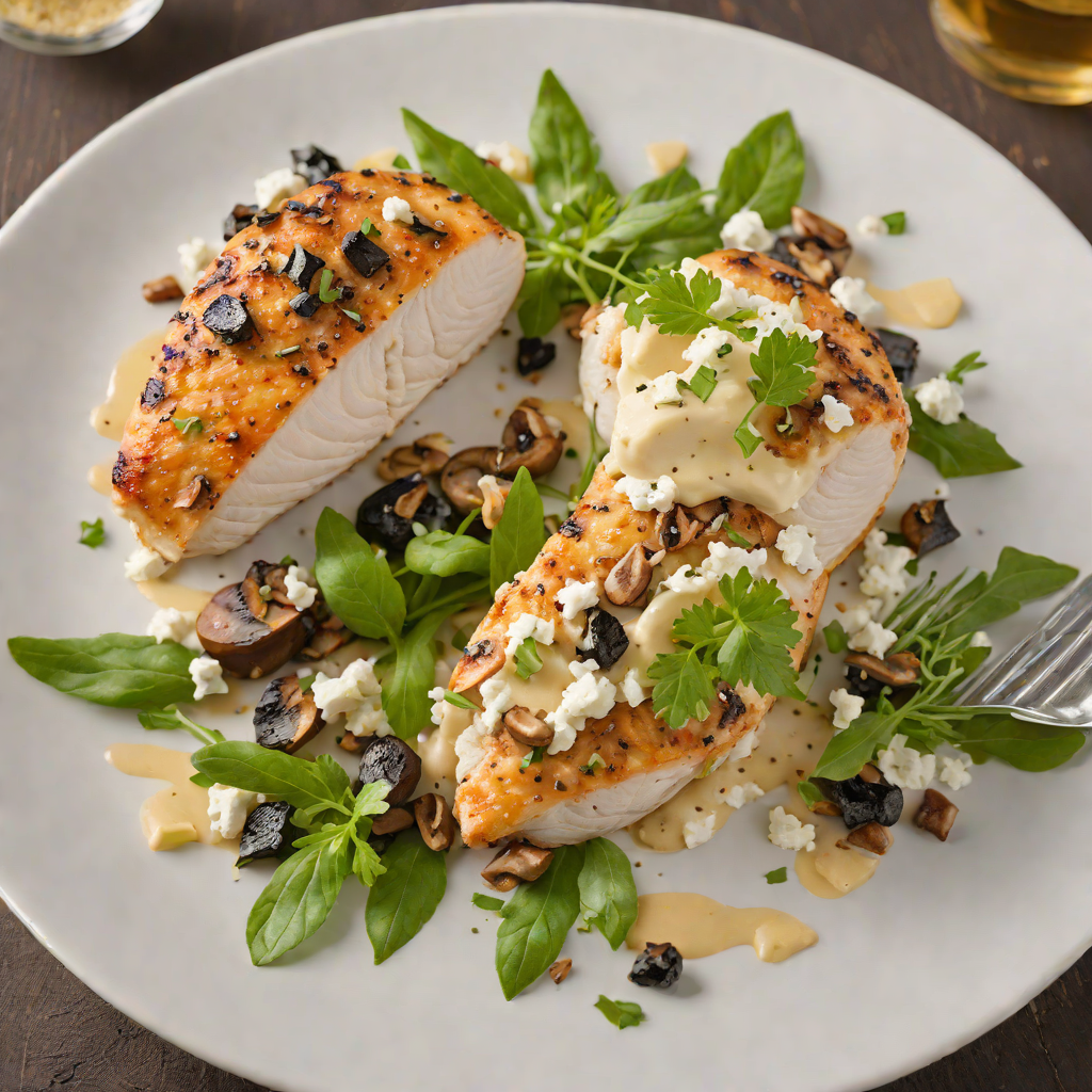 Mushroom and Goat Cheese Stuffed Chicken Breast
