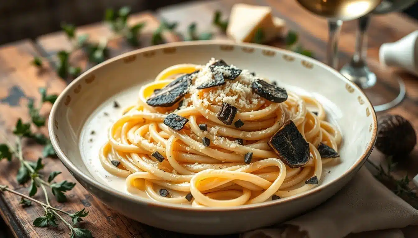 Aperol-Infused Pasta with Cream and Truffle