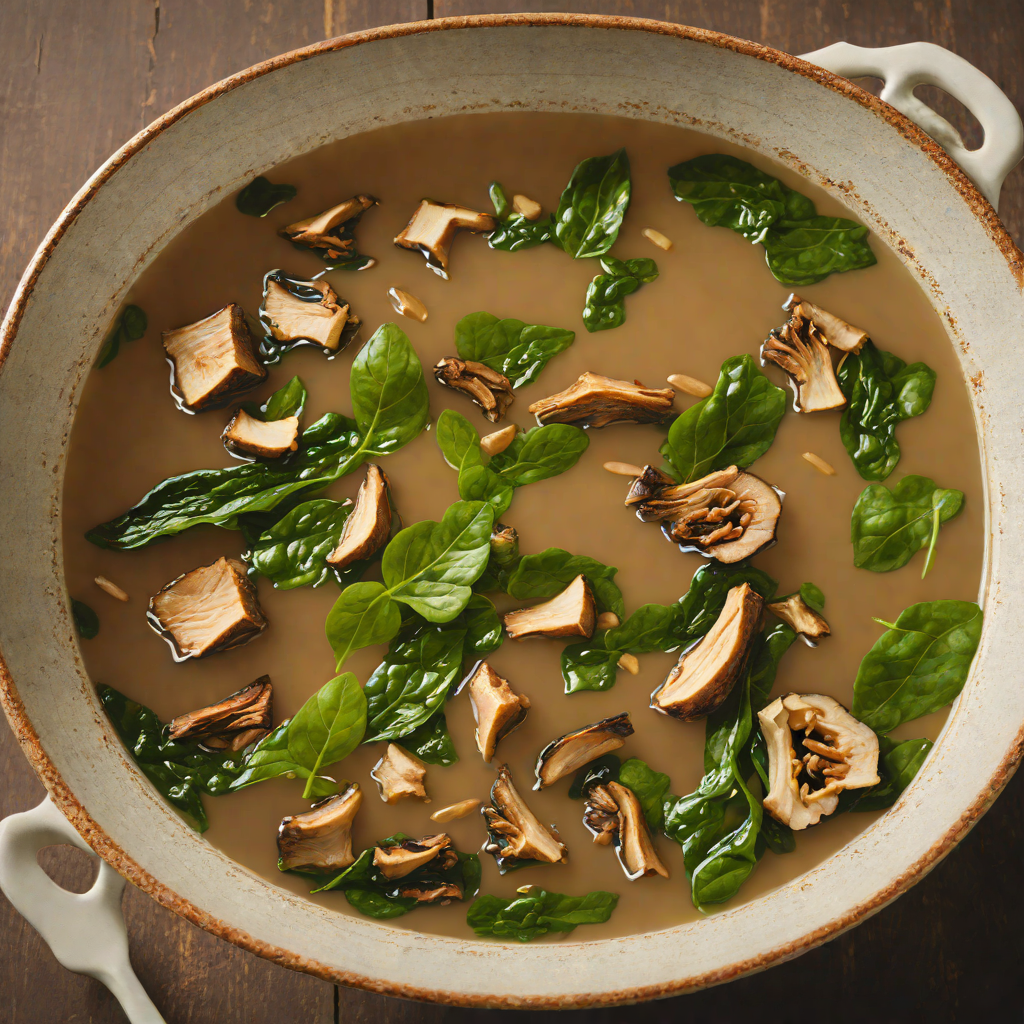 Miso-Ginger Broth with Shiitake and Spinach
