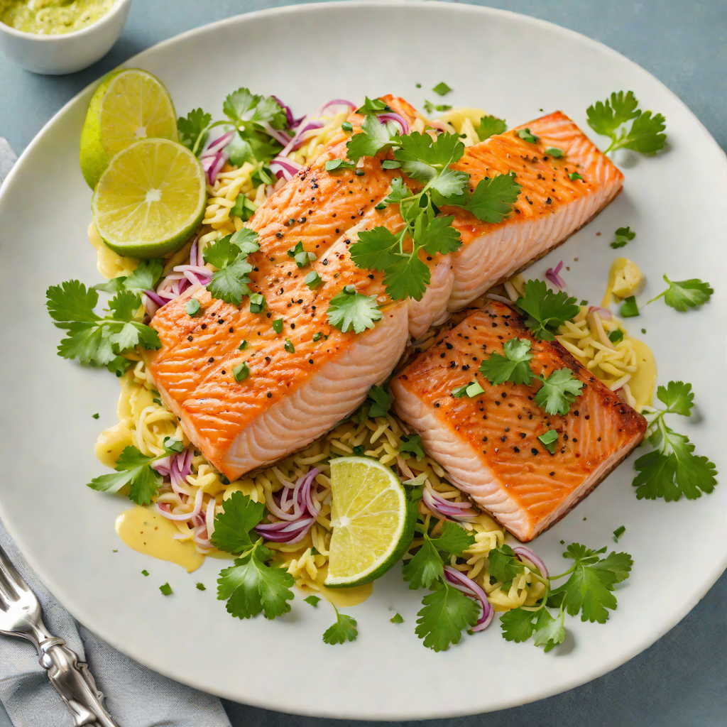 Pan-Seared Salmon with Cilantro Lime Butter
