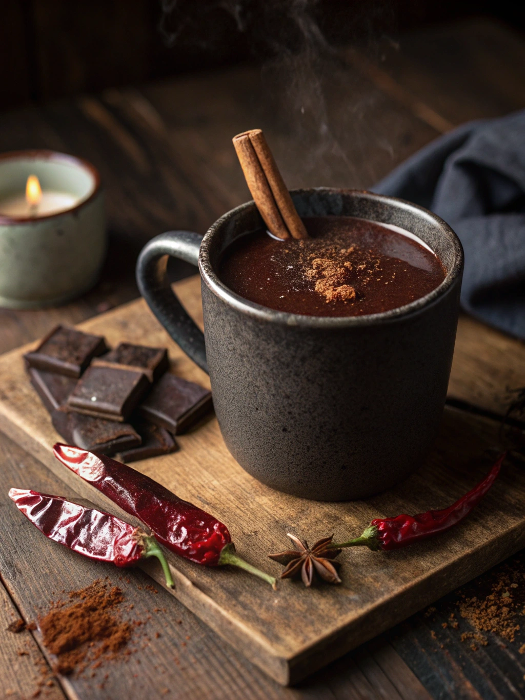 Cocoa-Chili Dark Rum Old Fashioned