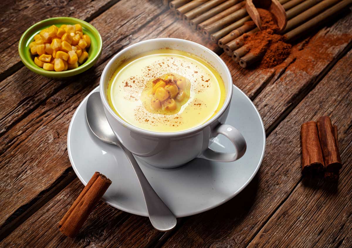 Sweet Guatemalan Atol de Elote with Cinnamon and Vanilla