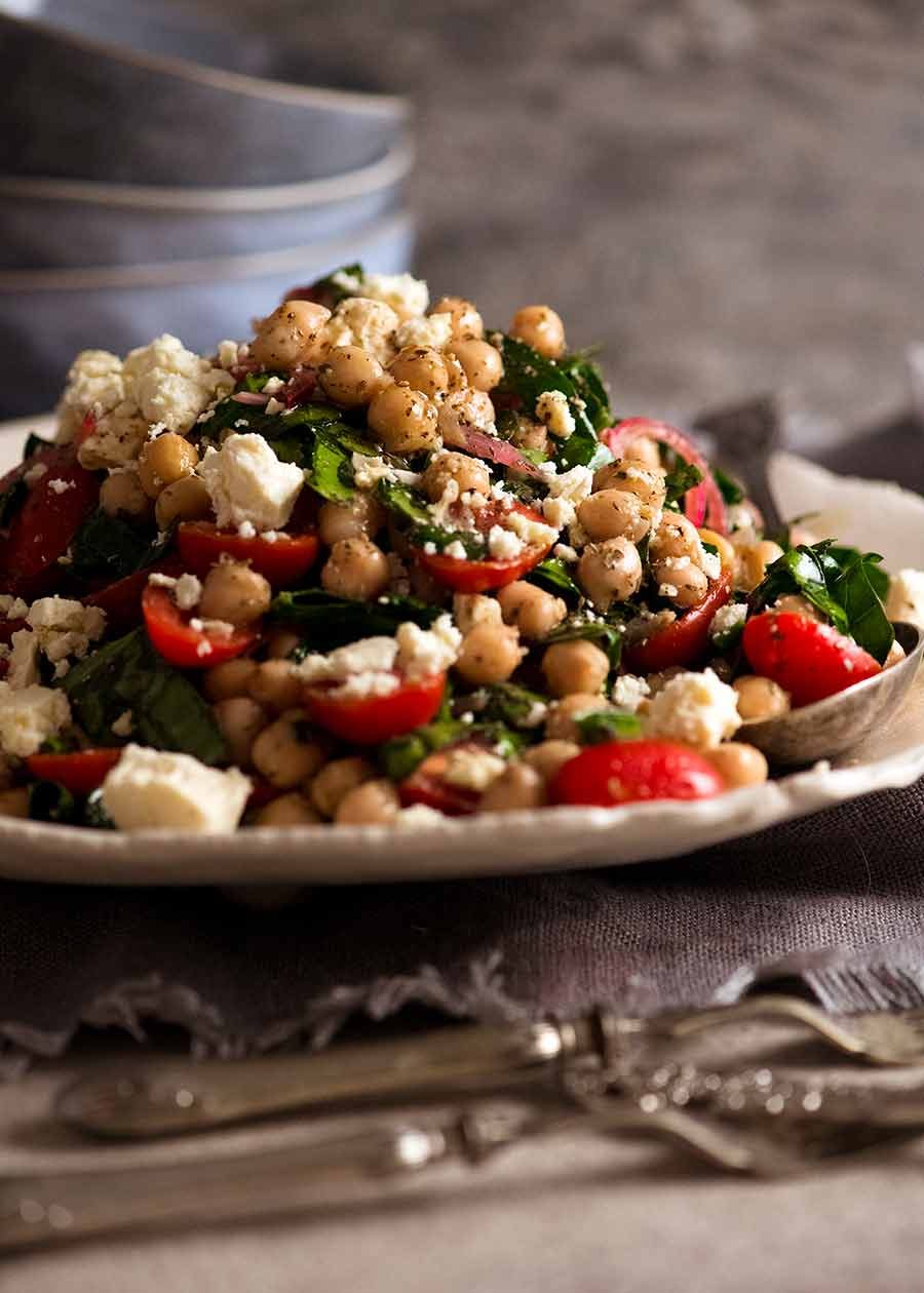 Gin and Herb-Infused Mediterranean Chickpea Salad