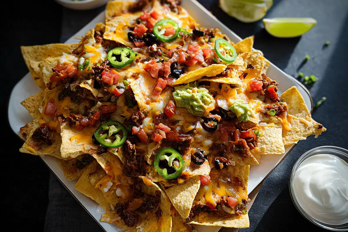 Game-Day Nacho Skillet with Spicy Cheese Sauce