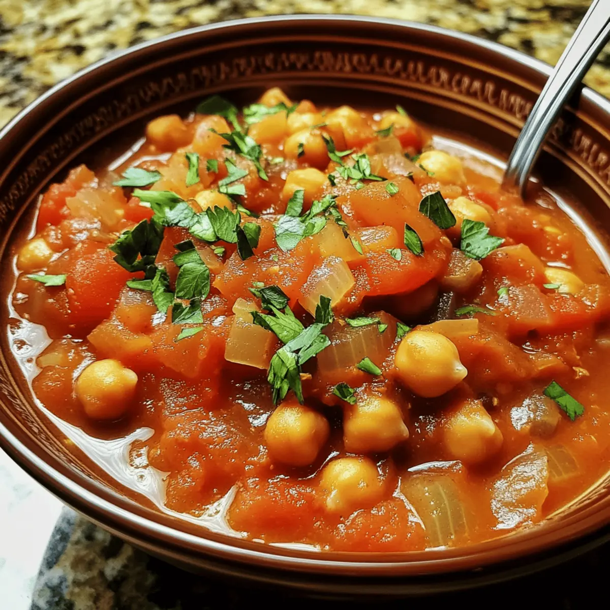 Slow-Cooked Greek Chickpea and Tomato Stew