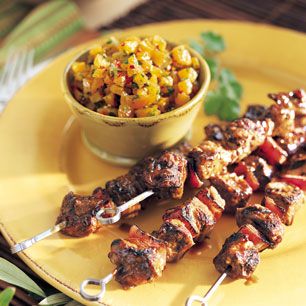 Grilled Senegalese-Spiced Lamb Skewers with Tamarind Glaze